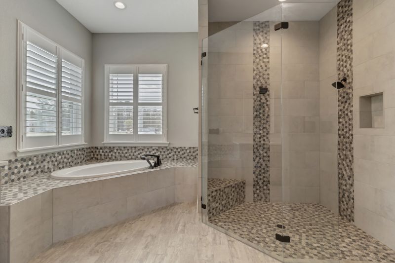 Contemporary Shower with Glass Walls